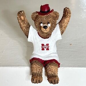 Mississippi State Bulldogs Bear Shelf Figurine Albert Ridgewood Coll 2002 MSU